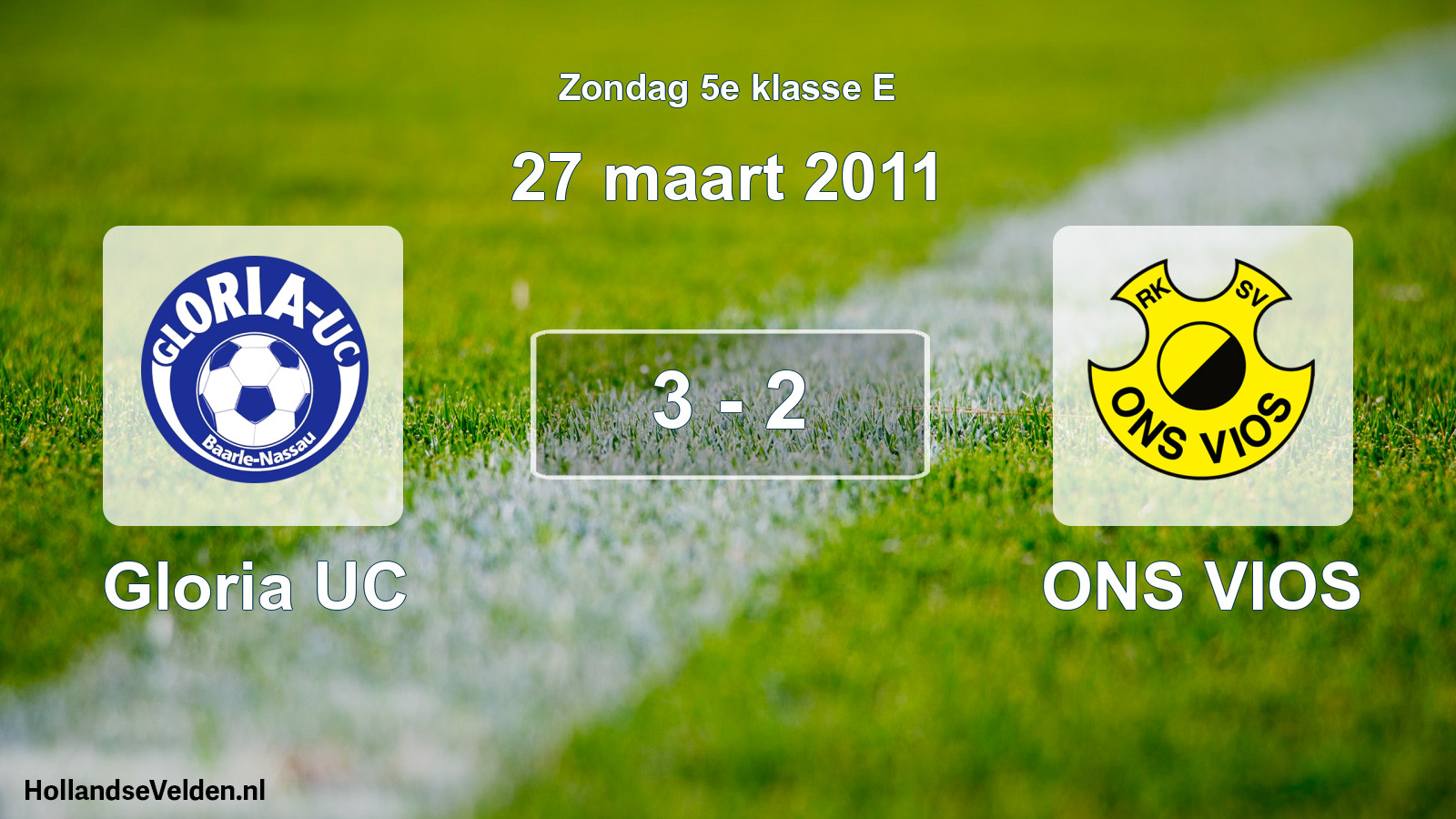 Total number of matches played: Gloria UC - ONS VIOS 3 - 2 (27 March 2011)