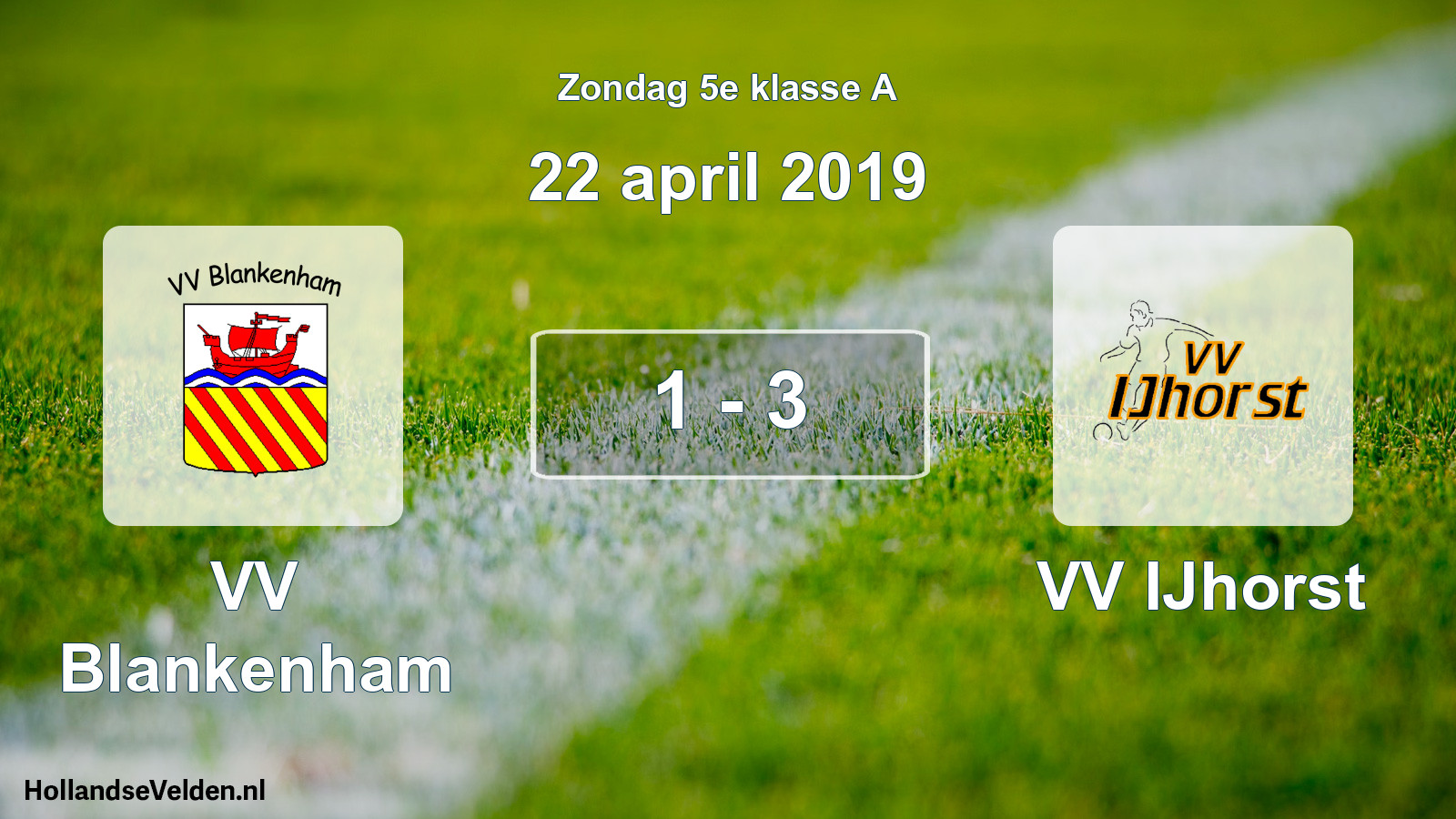 Total number of matches played: VV Blankenham - VV IJhorst 1 - 3 (22 April 2019)