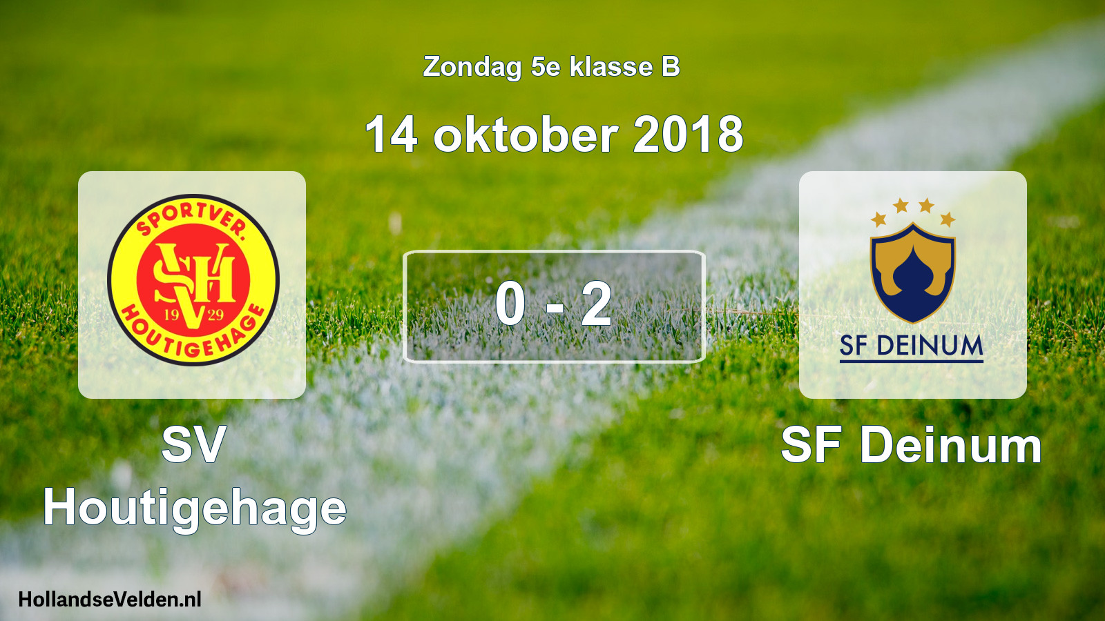 Total number of matches played: SV Houtigehage - SF Deinum 0 - 2 (14 October 2018)