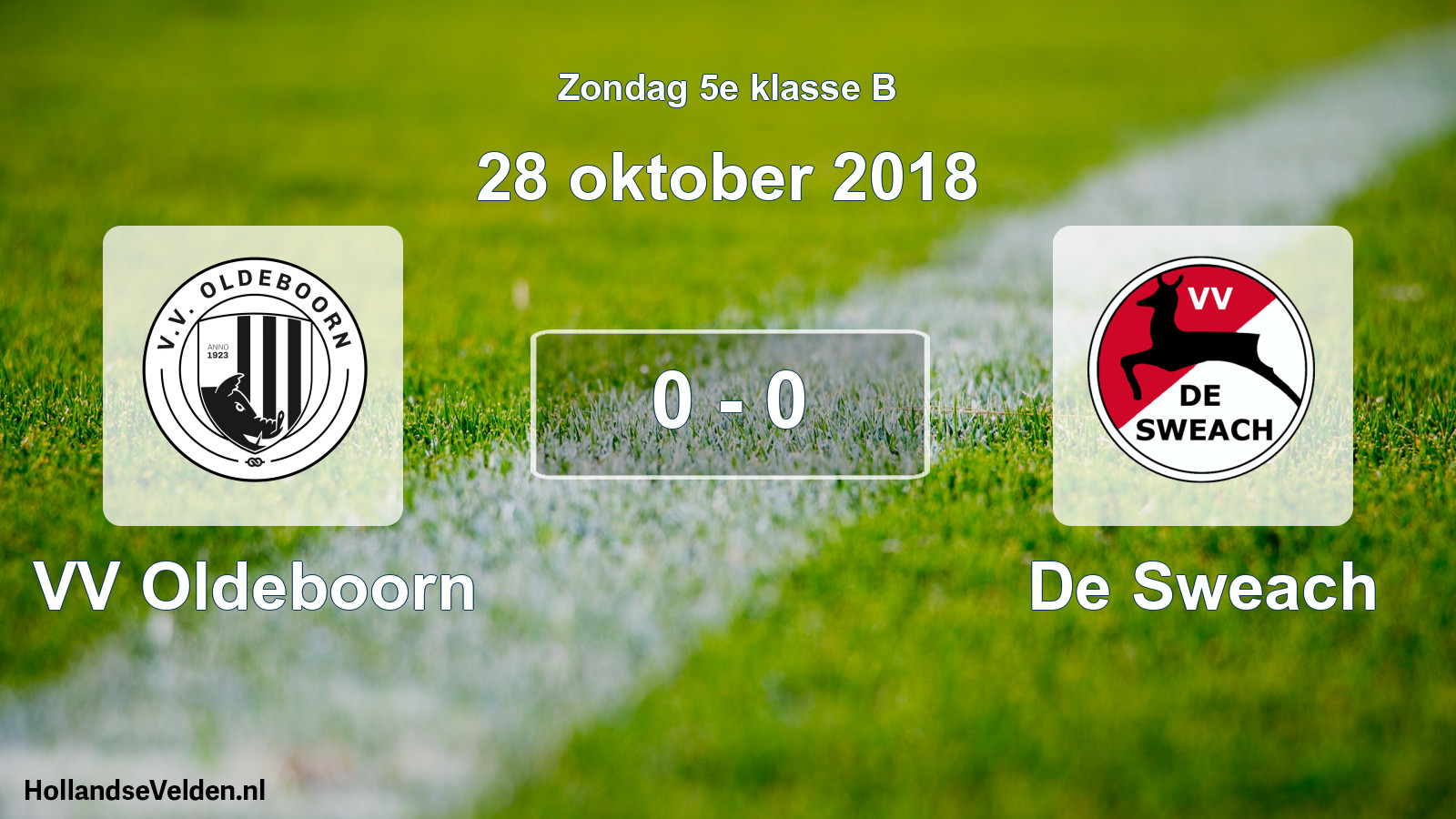 Total number of matches played: VV Oldeboorn - De Sweach 0 - 0 (28 October 2018)