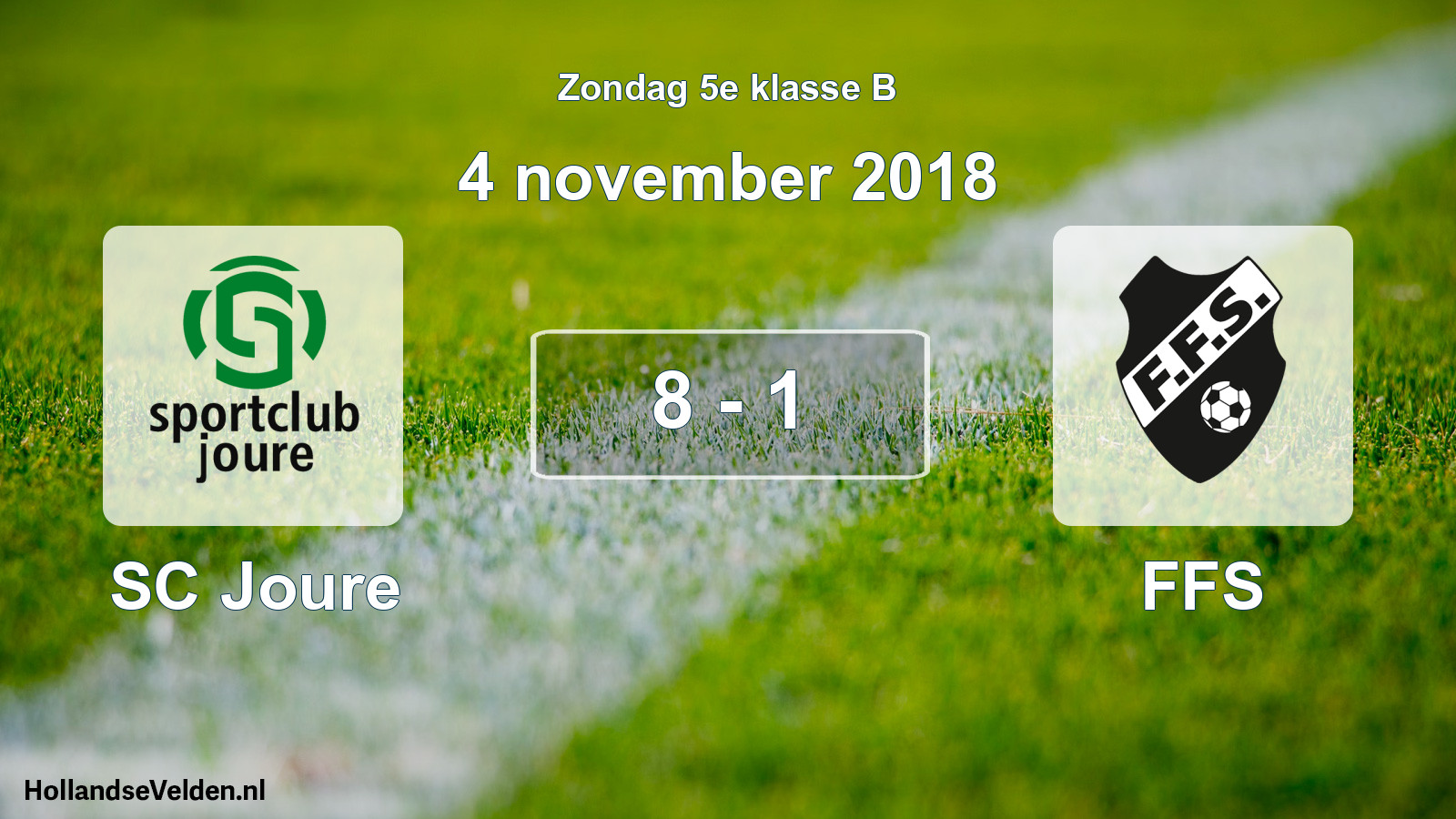Total number of matches played: SC Joure - FFS 8 - 1 (4 November 2018)
