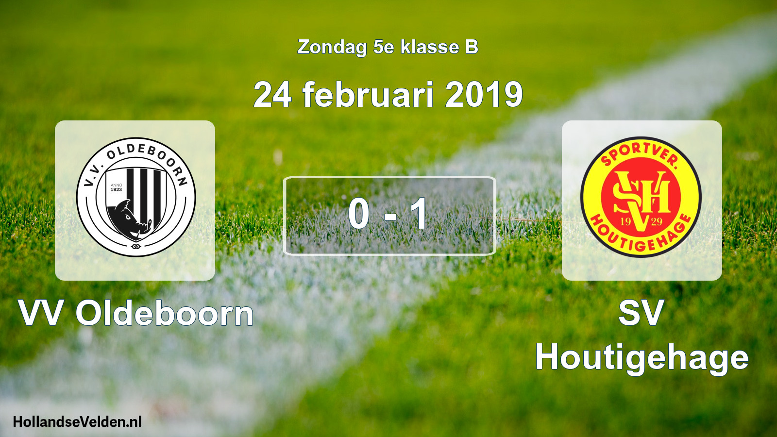 Total number of matches played: VV Oldeboorn - SV Houtigehage 0 - 1 (24 February 2019)