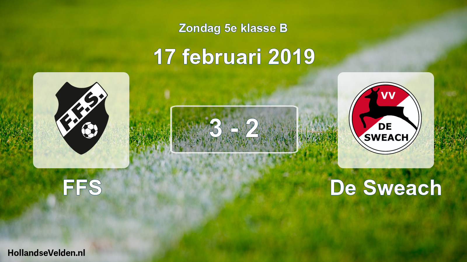Total number of matches played: FFS - De Sweach 3 - 2 (17 February 2019)