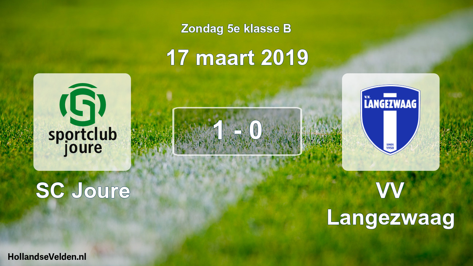 Total number of matches played: SC Joure - VV Langezwaag 1 - 0 (17 March 2019)