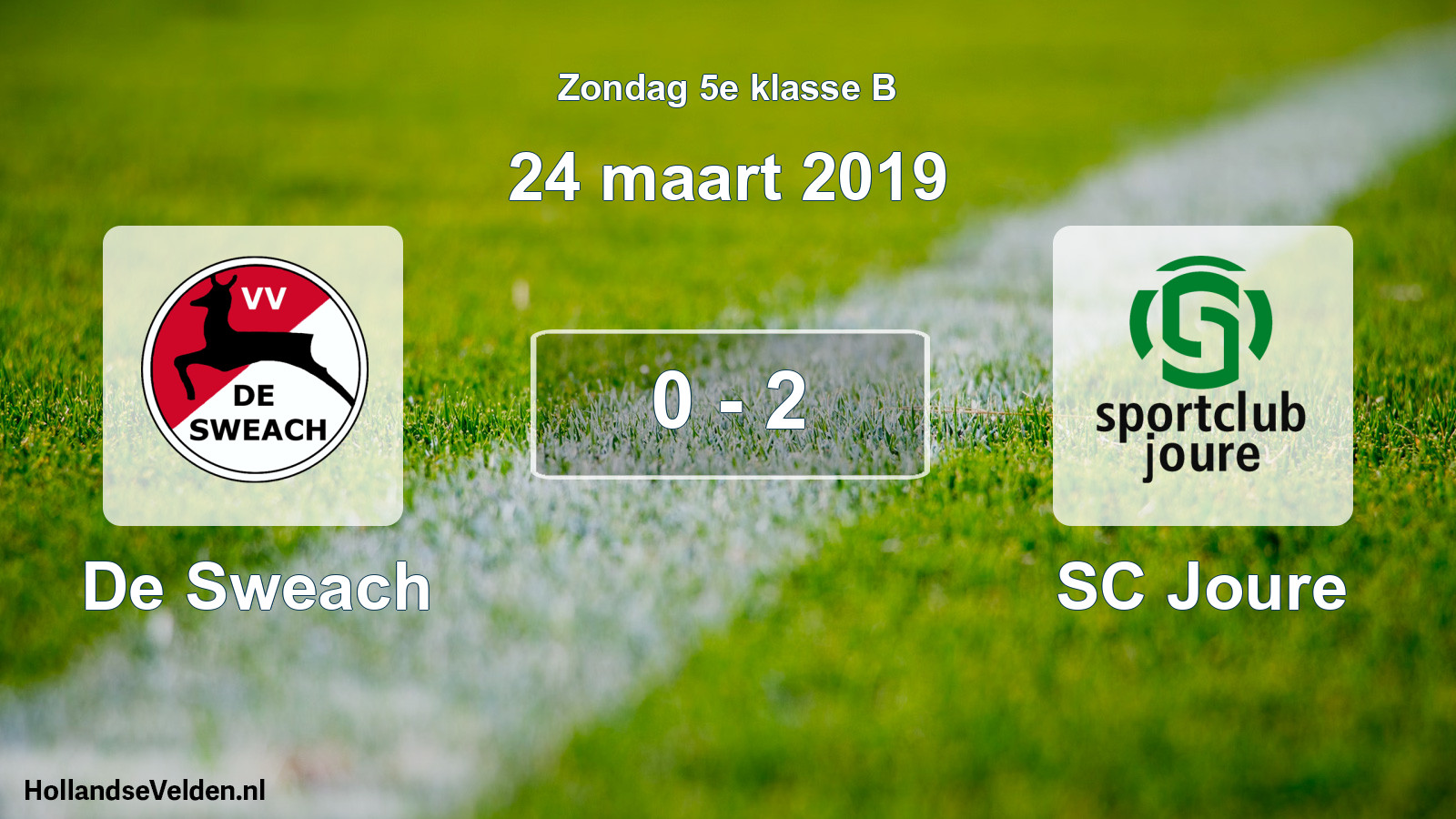 Total number of matches played: De Sweach - SC Joure 0 - 2 (24 March 2019)