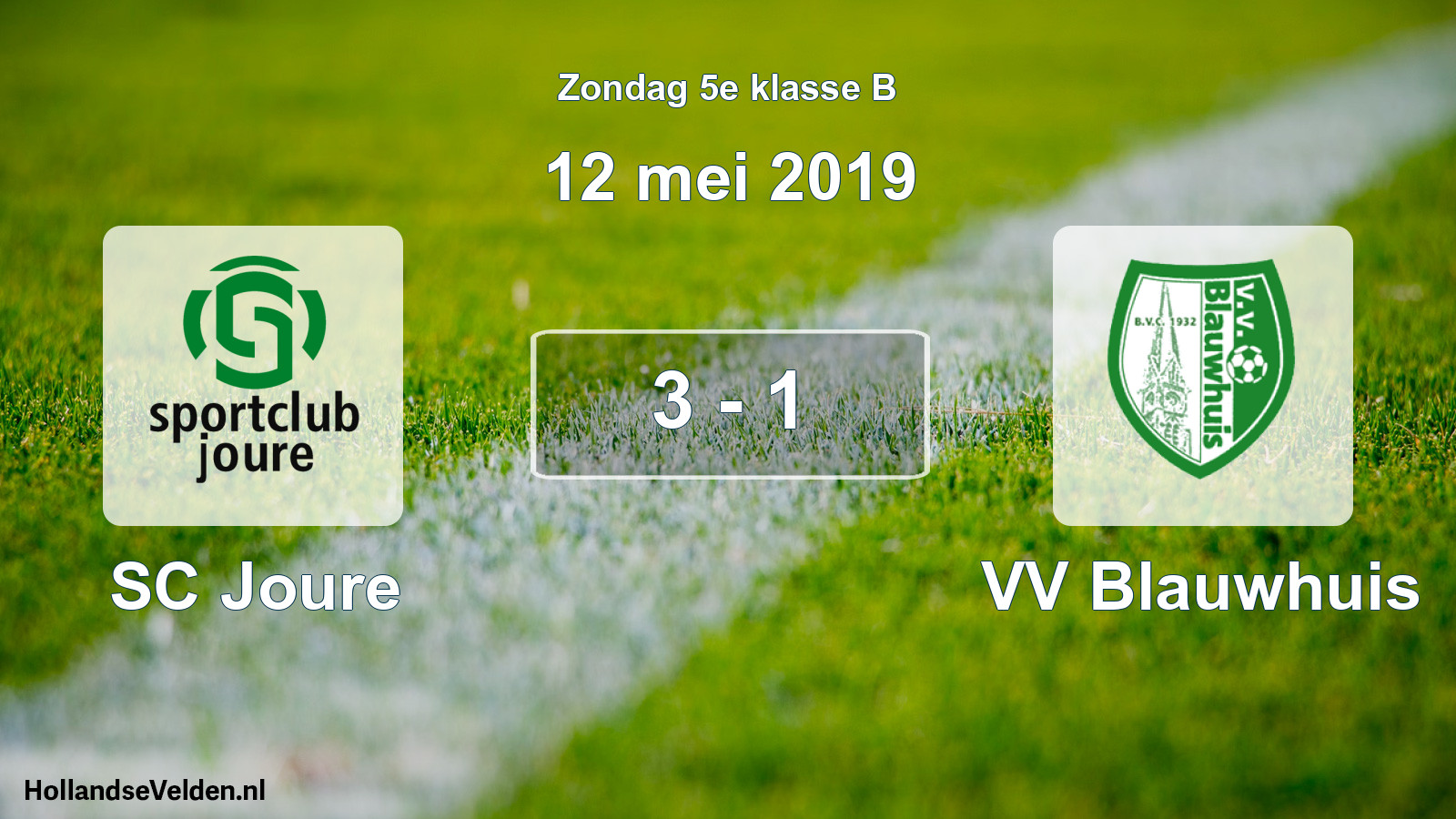 Total number of matches played: SC Joure - VV Blauwhuis 3 - 1 (12 May 2019)