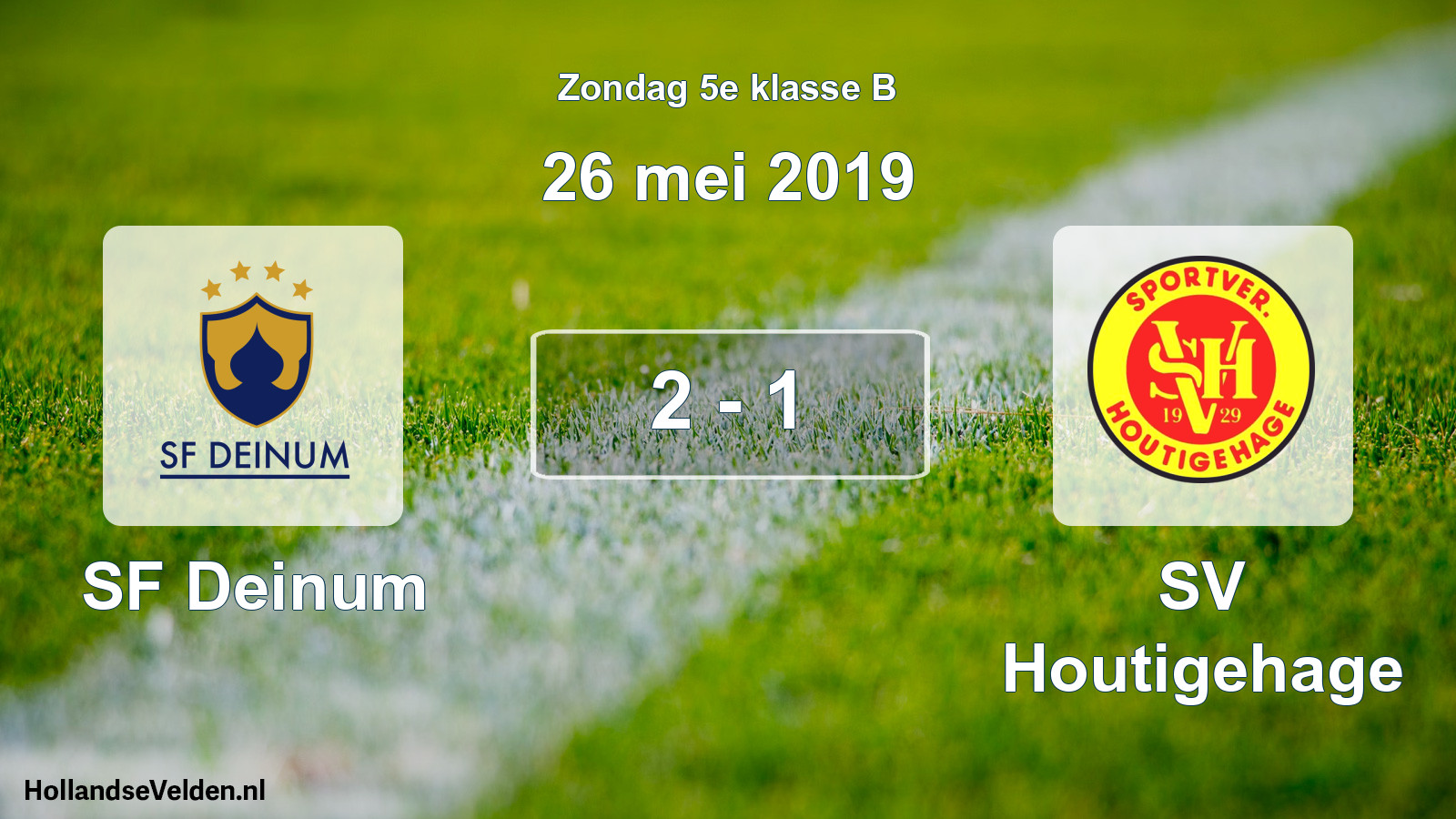 Total number of matches played: SF Deinum - SV Houtigehage 2 - 1 (26 May 2019)