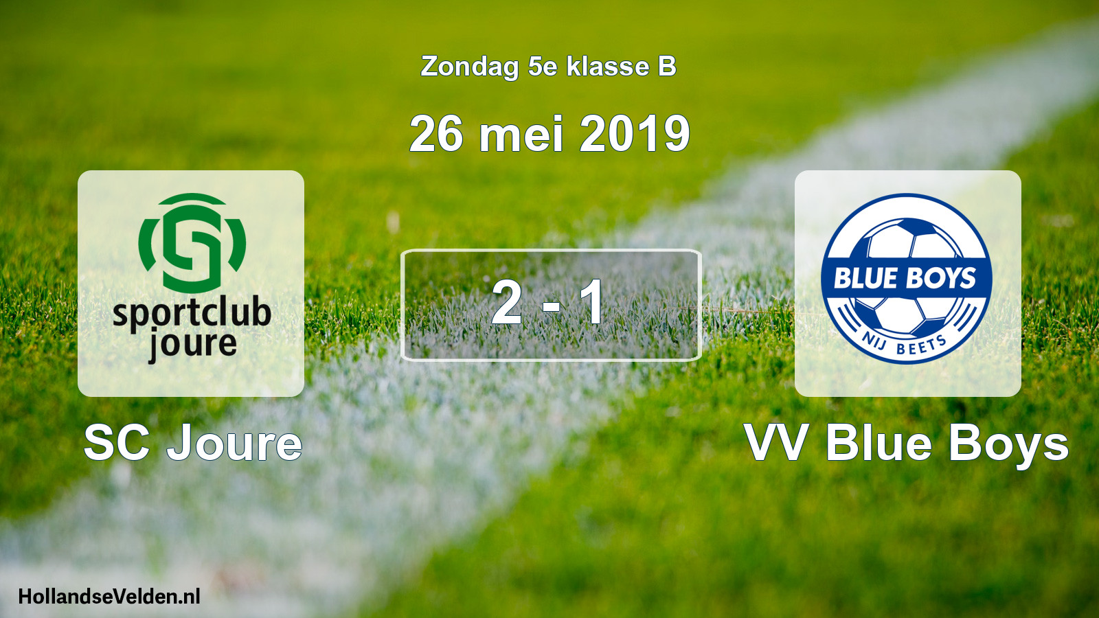 Total number of matches played: SC Joure - VV Blue Boys 2 - 1 (26 May 2019)