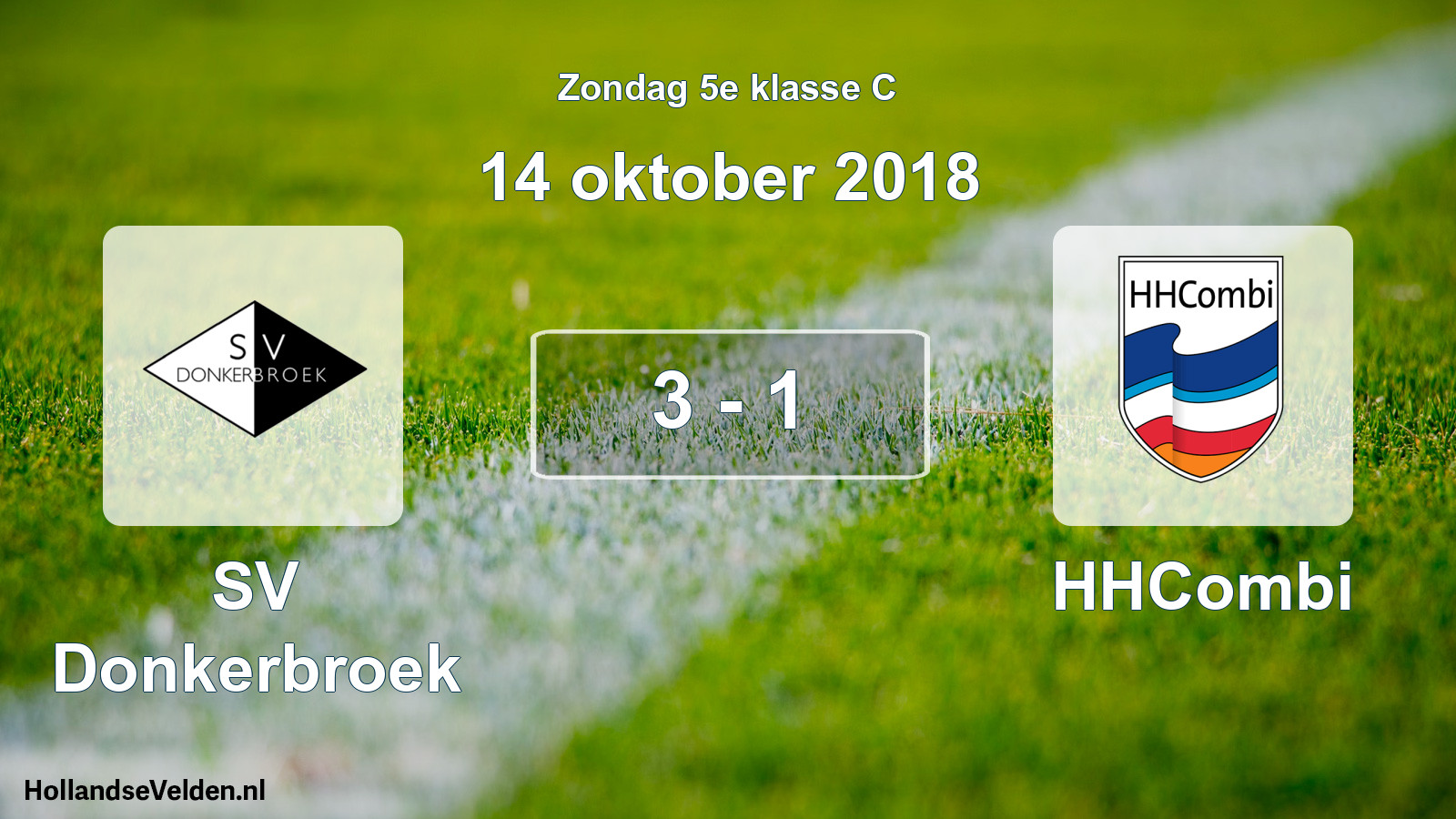 Total number of matches played: SV Donkerbroek - HHCombi 3 - 1 (14 October 2018)