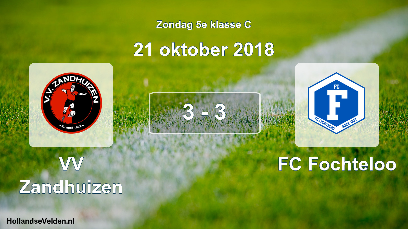 Total number of matches played: VV Zandhuizen - FC Fochteloo 3 - 3 (21 October 2018)