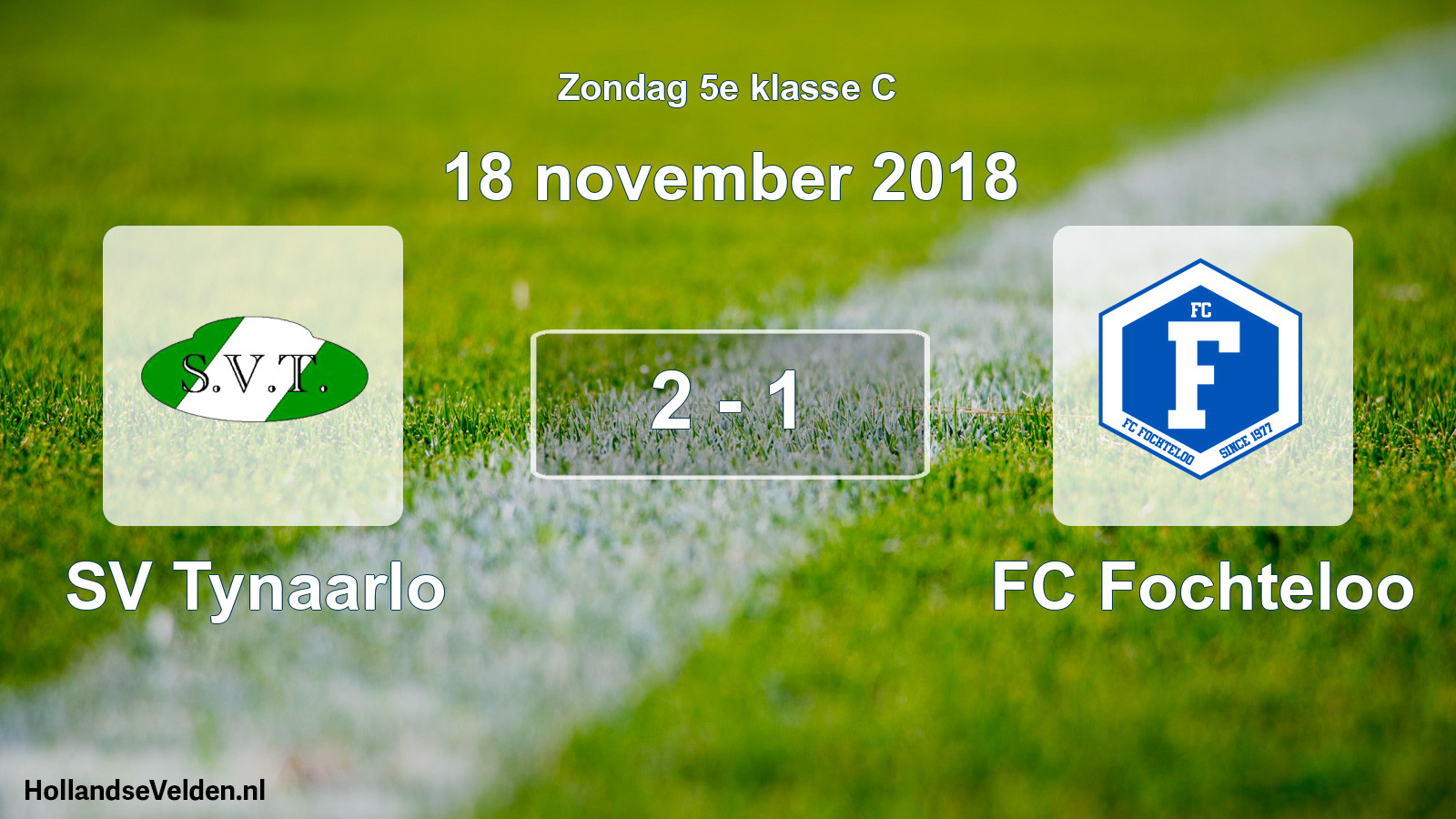 Total number of matches played: SV Tynaarlo - FC Fochteloo 2 - 1 (18 November 2018)