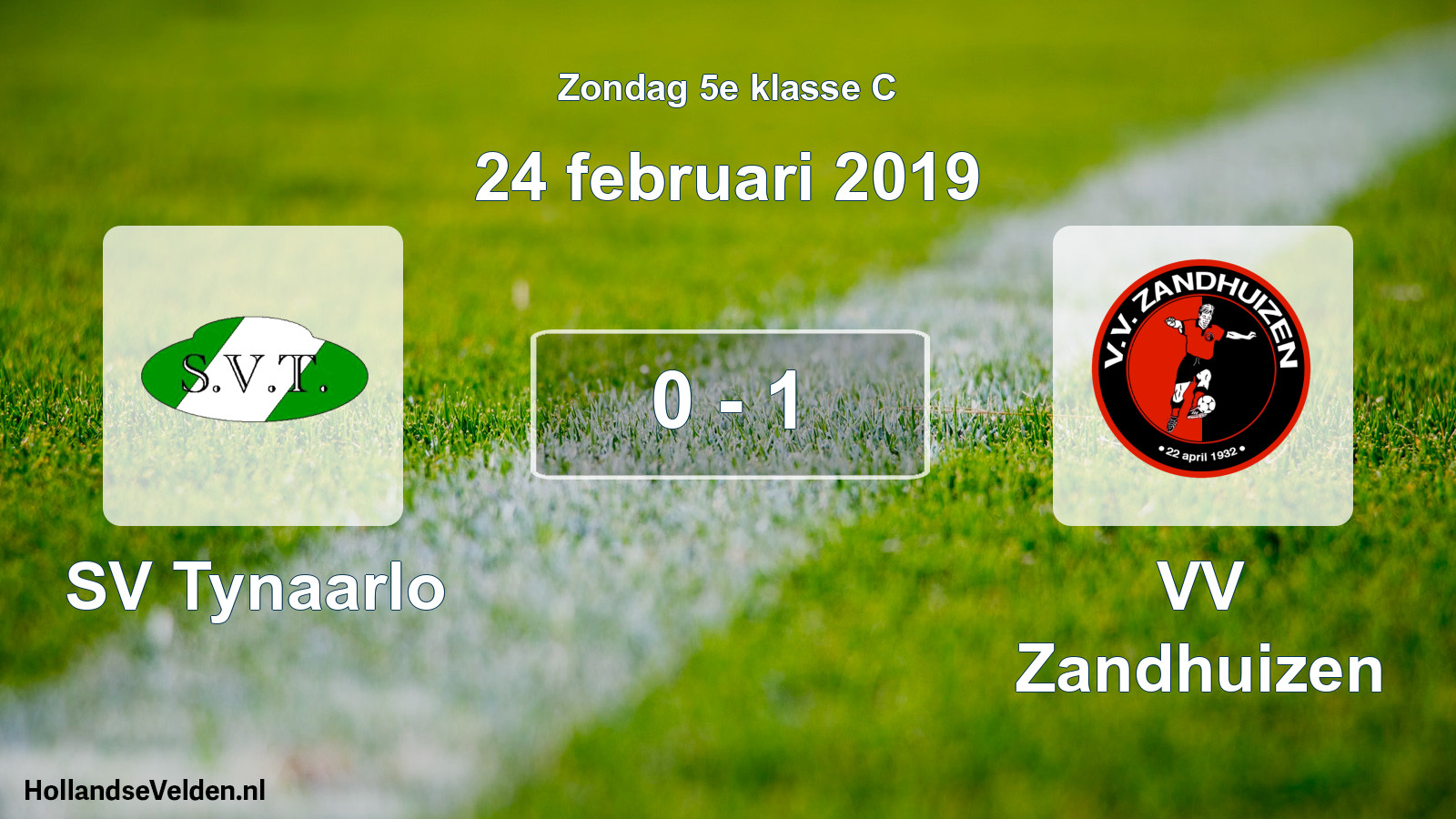 Total number of matches played: SV Tynaarlo - VV Zandhuizen 0 - 1 (24 February 2019)