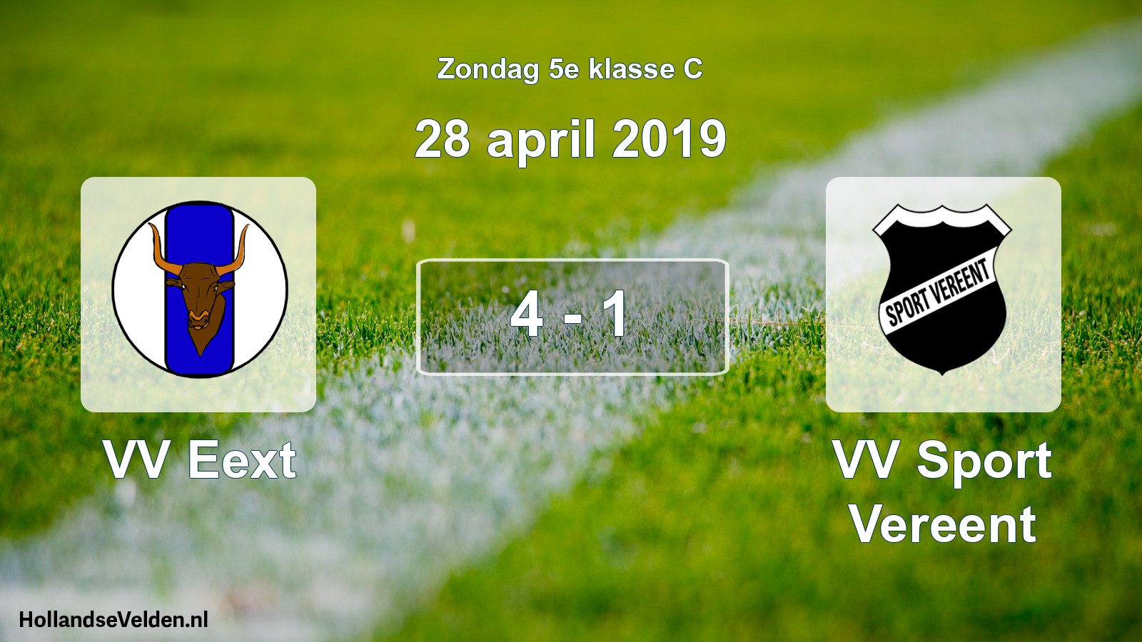 Total number of matches played: VV Eext - VV Sport Vereent 4 - 1 (28 April 2019)