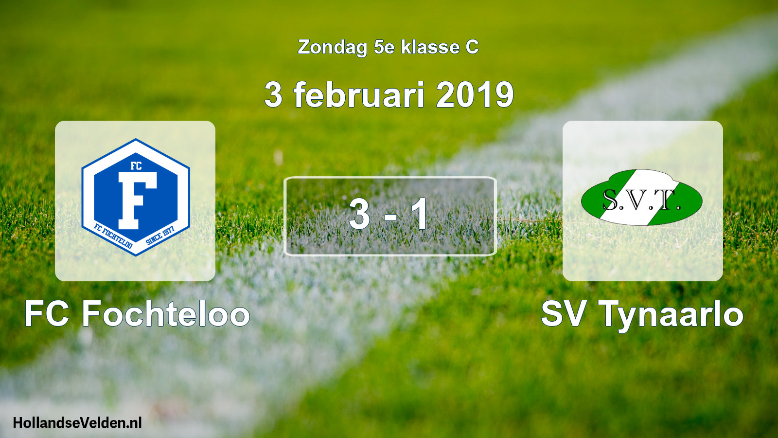 Total number of matches played: FC Fochteloo - SV Tynaarlo 3 - 1 (3 February 2019)