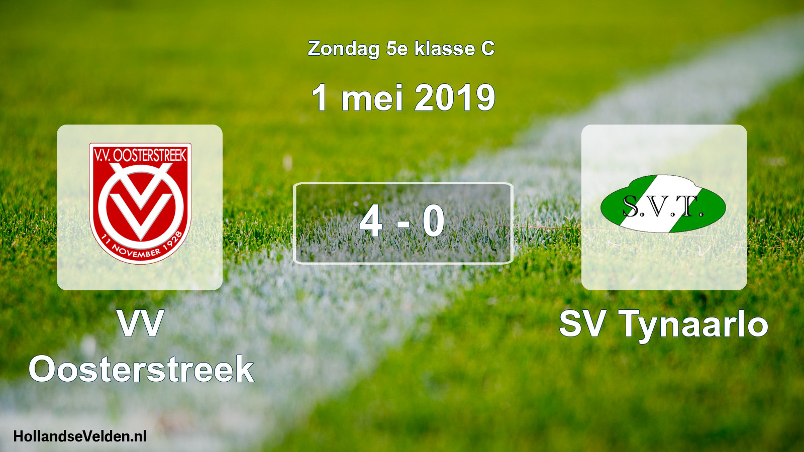 Total number of matches played: VV Oosterstreek - SV Tynaarlo 4 - 0 (1 May 2019)