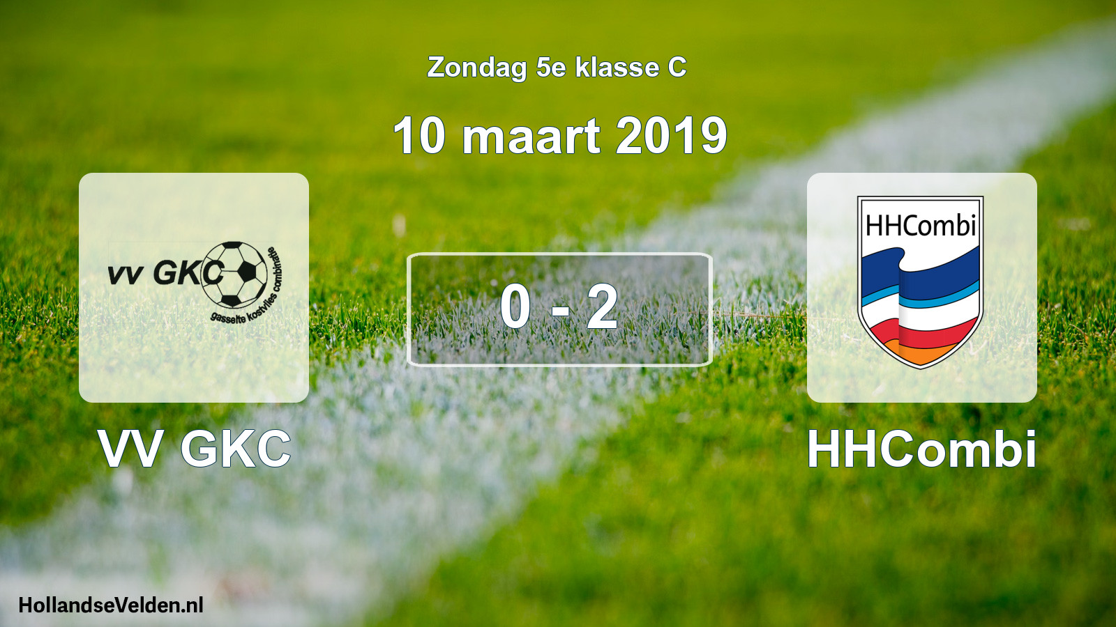 Total number of matches played: VV GKC - HHCombi 0 - 2 (10 March 2019)