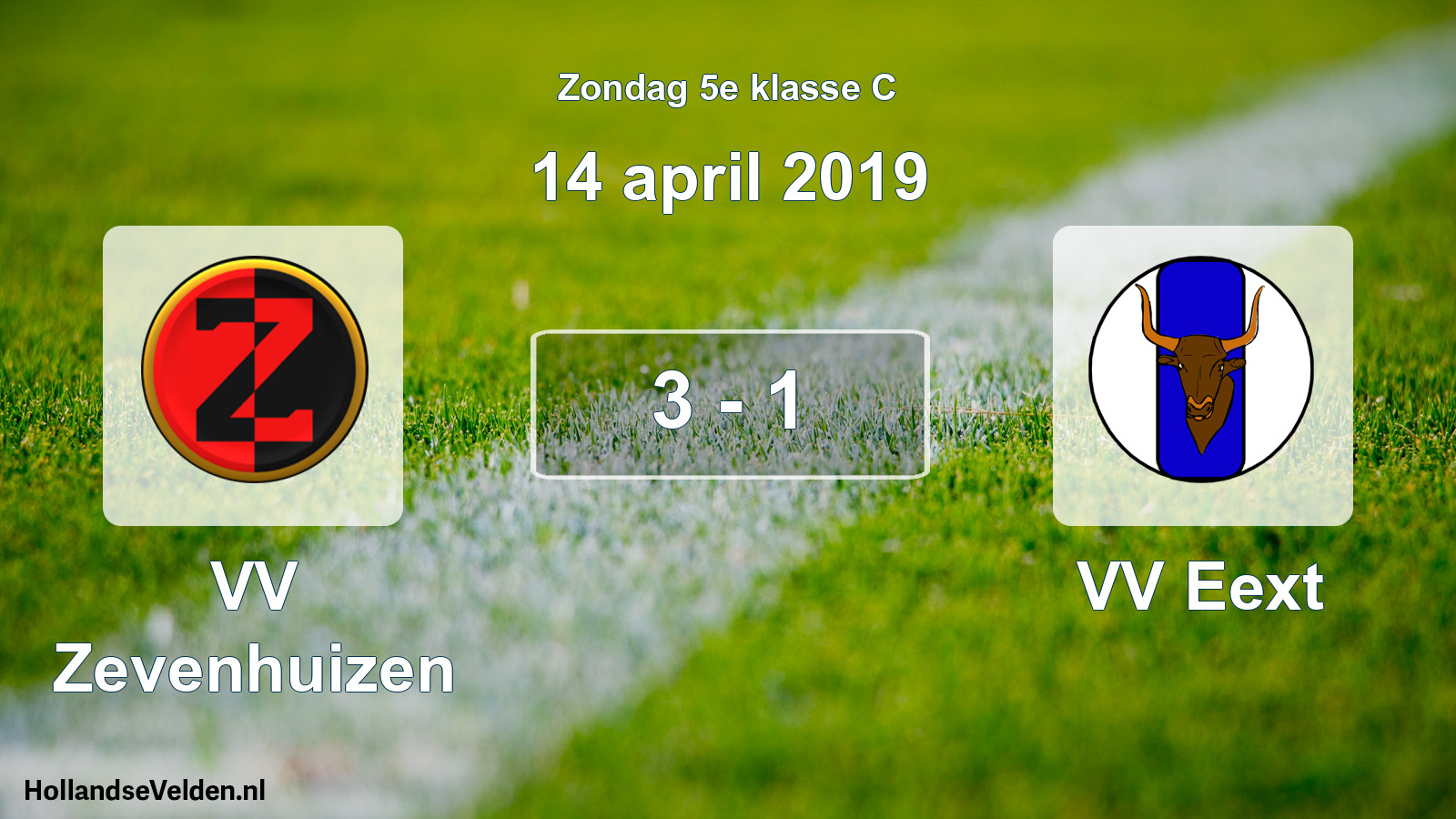 Total number of matches played: VV Zevenhuizen - VV Eext 3 - 1 (14 April 2019)