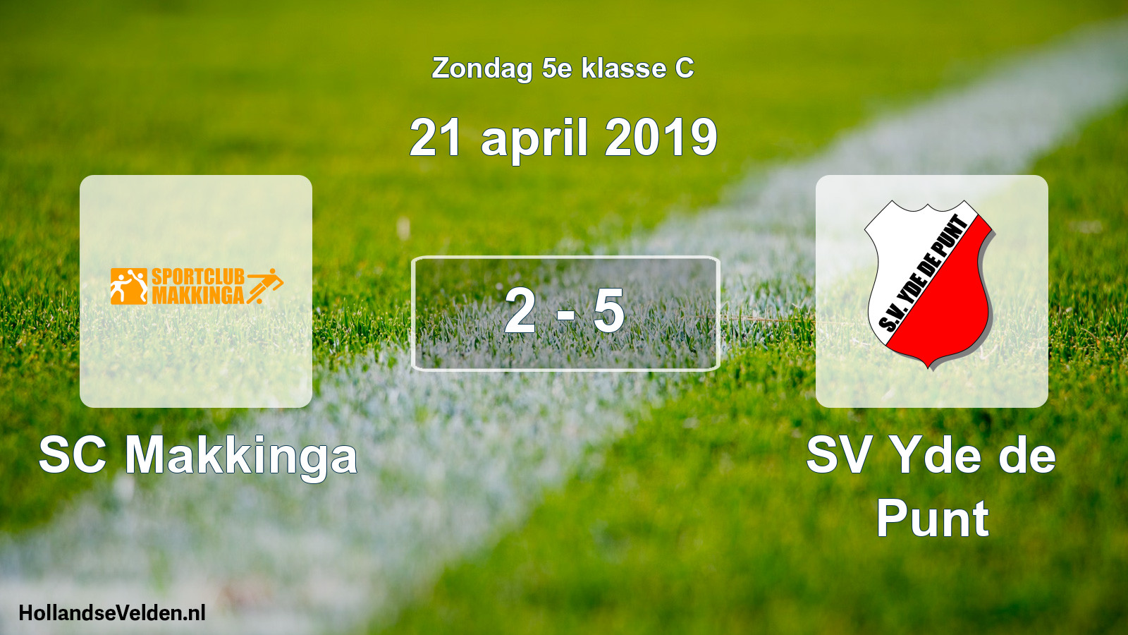 Total number of matches played: SC Makkinga - SV Yde de Punt 2 - 5 (21 April 2019)