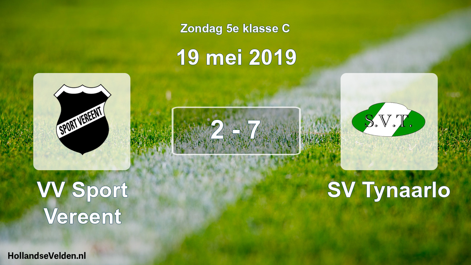 Total number of matches played: VV Sport Vereent - SV Tynaarlo 2 - 7 (19 May 2019)