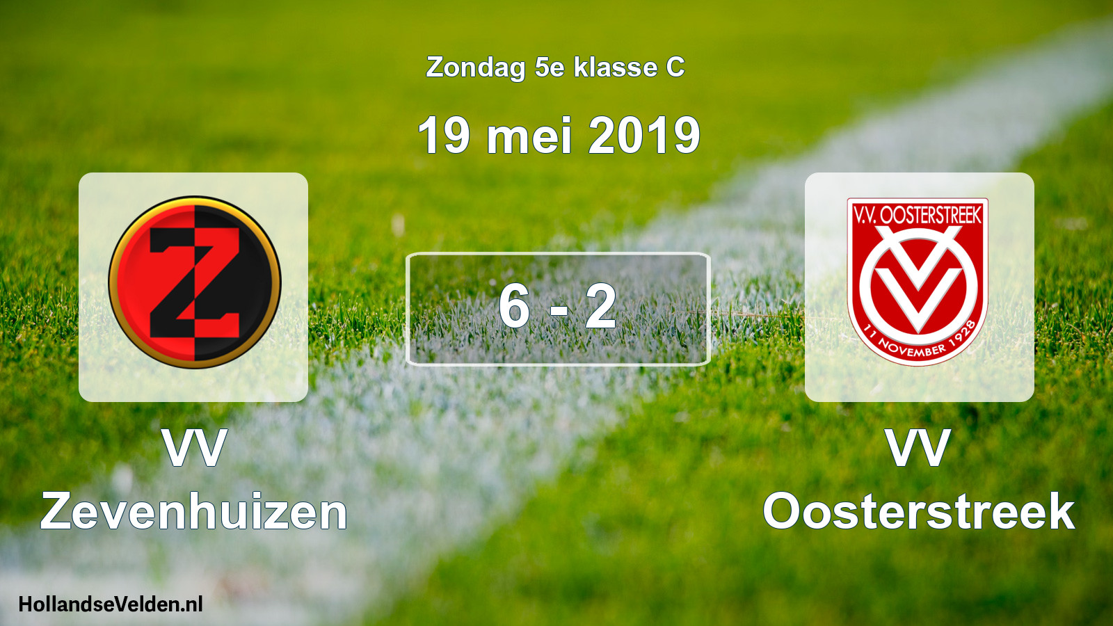 Total number of matches played: VV Zevenhuizen - VV Oosterstreek 6 - 2 (19 May 2019)