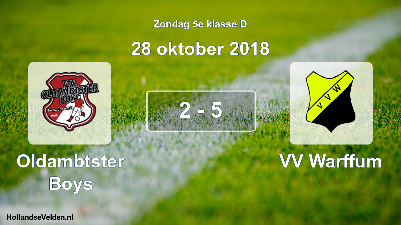 Total number of matches played: Oldambtster Boys - VV Warffum 2 - 5 (28 October 2018)