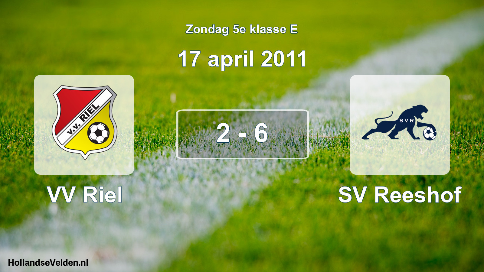 Total number of matches played: VV Riel - SV Reeshof 2 - 6 (17 April 2011)