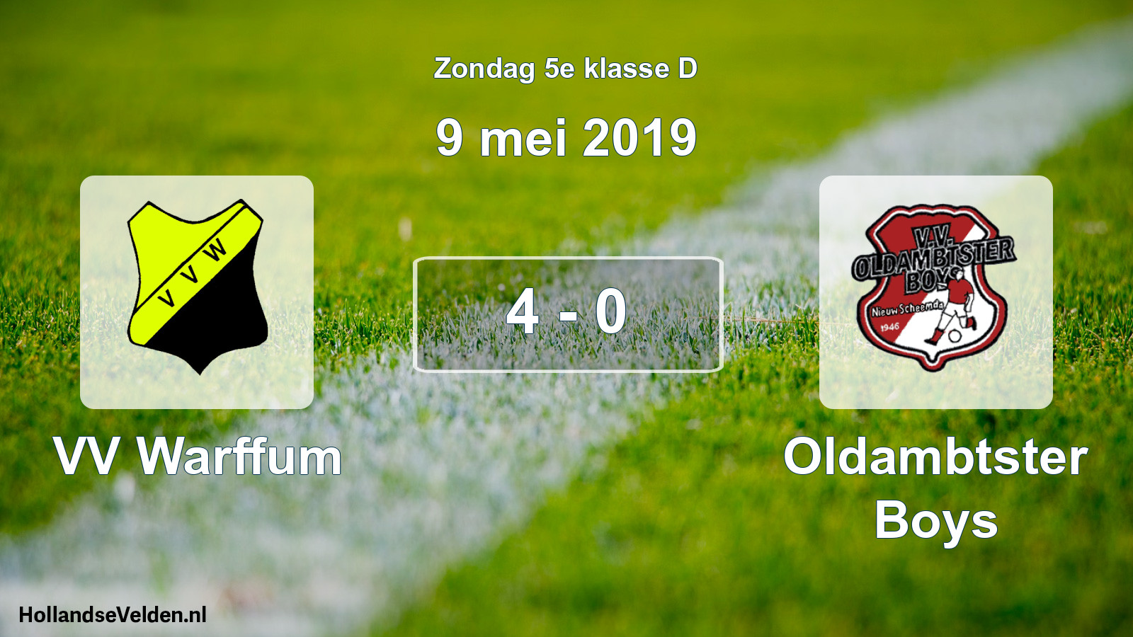 Total number of matches played: VV Warffum - Oldambtster Boys 4 - 0 (9 May 2019)