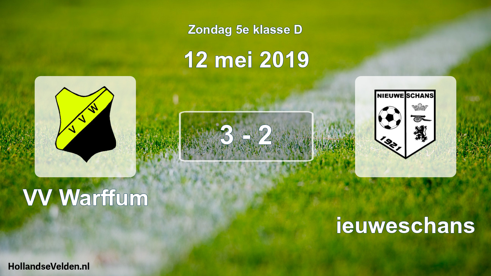 Total number of matches played: VV Warffum - Nieuweschans 3 - 2 (12 May 2019)