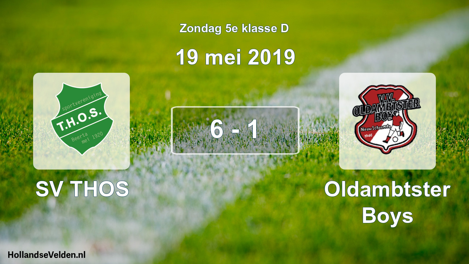 Total number of matches played: SV THOS - Oldambtster Boys 6 - 1 (19 May 2019)