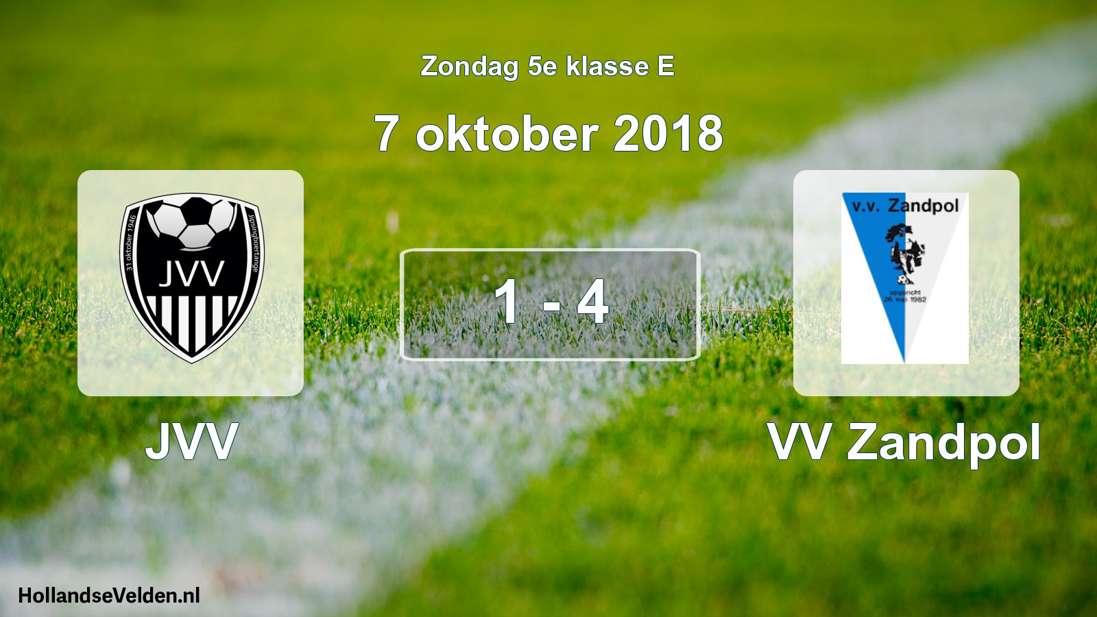 Total number of matches played: JVV - VV Zandpol 1 - 4 (7 October 2018)