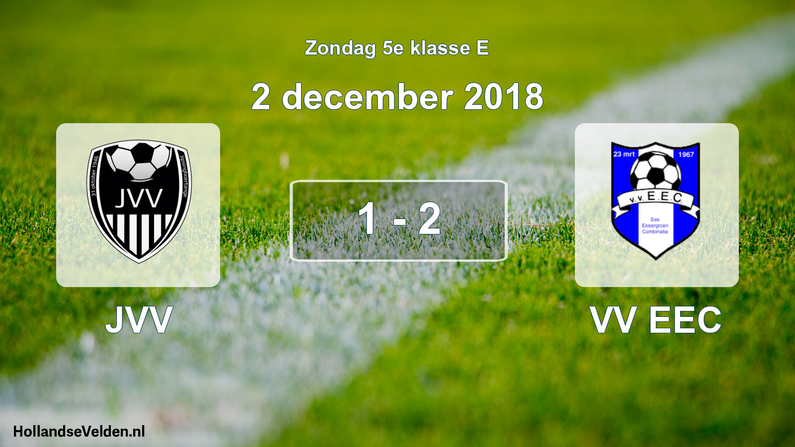 Total number of matches played: JVV - VV EEC 1 - 2 (2 December 2018)