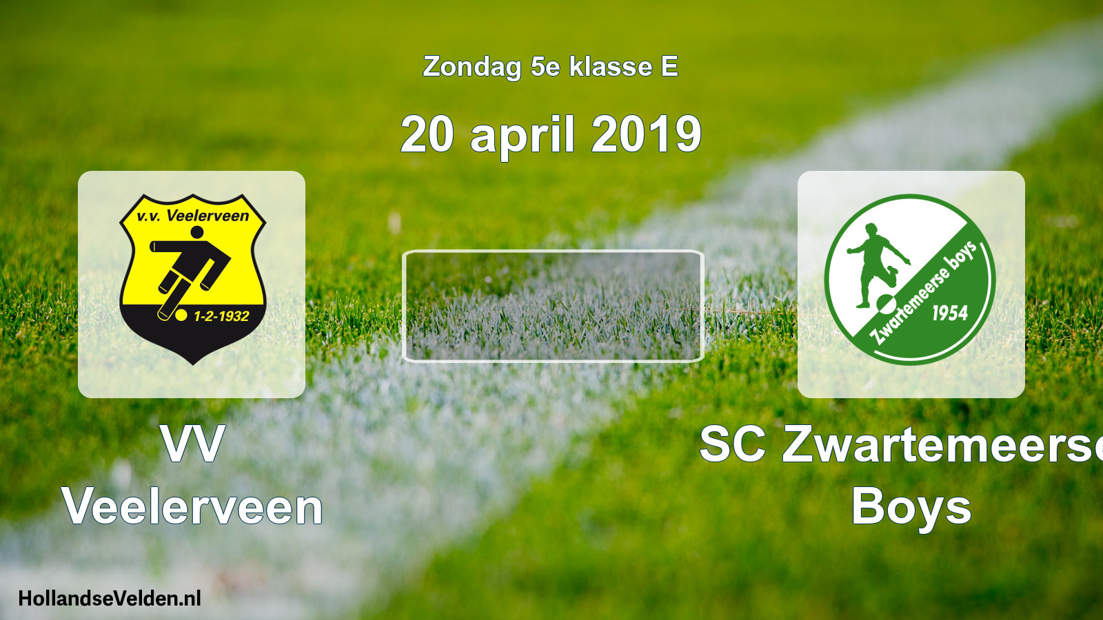 Scheduled Match: VV Veelerveen - SC Zwartemeerse Boys (20 April 2019)
