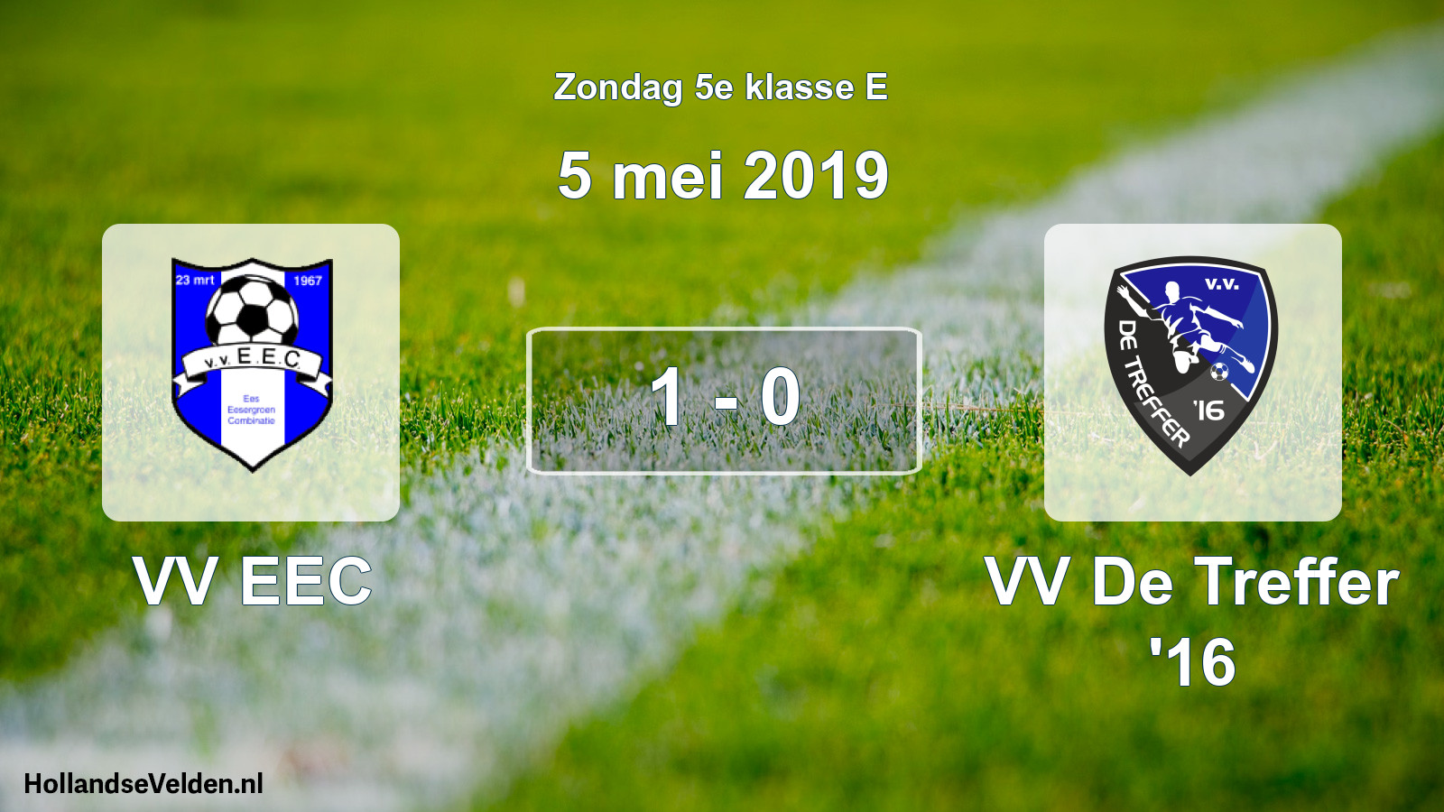 Total number of matches played: VV EEC - VV De Treffer '16 1 - 0 (5 May 2019)
