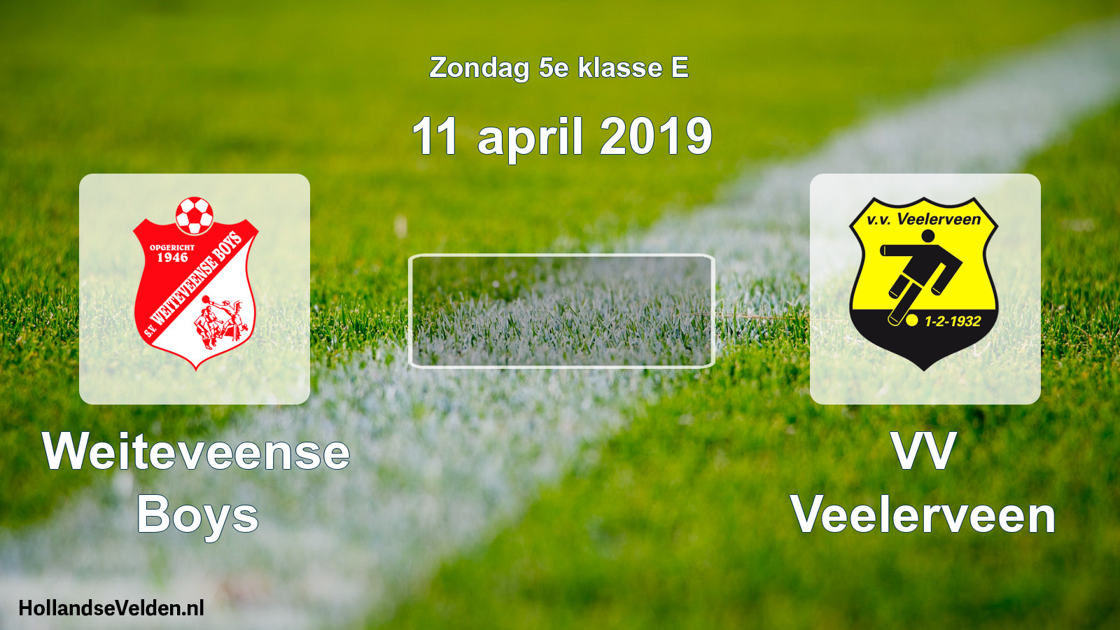 Scheduled Match: Weiteveense Boys - VV Veelerveen (11 April 2019)