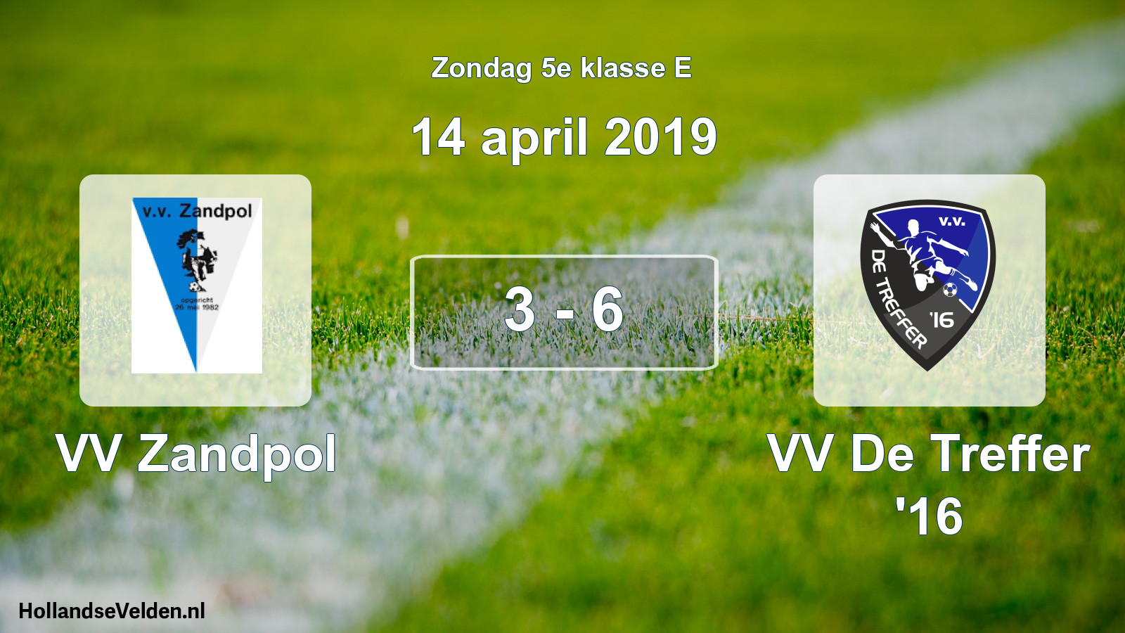 Total number of matches played: VV Zandpol - VV De Treffer '16 3 - 6 (14 April 2019)
