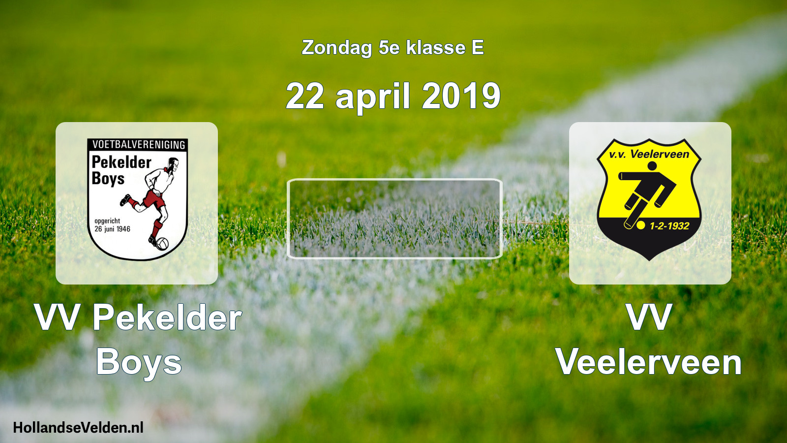 Scheduled Match: VV Pekelder Boys - VV Veelerveen (22 April 2019)