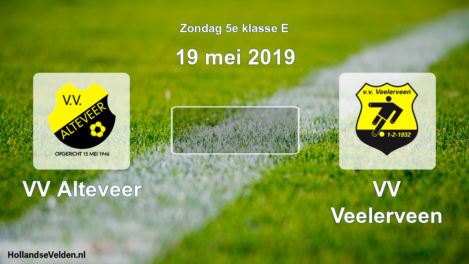 Scheduled Match: VV Alteveer - VV Veelerveen (19 May 2019)