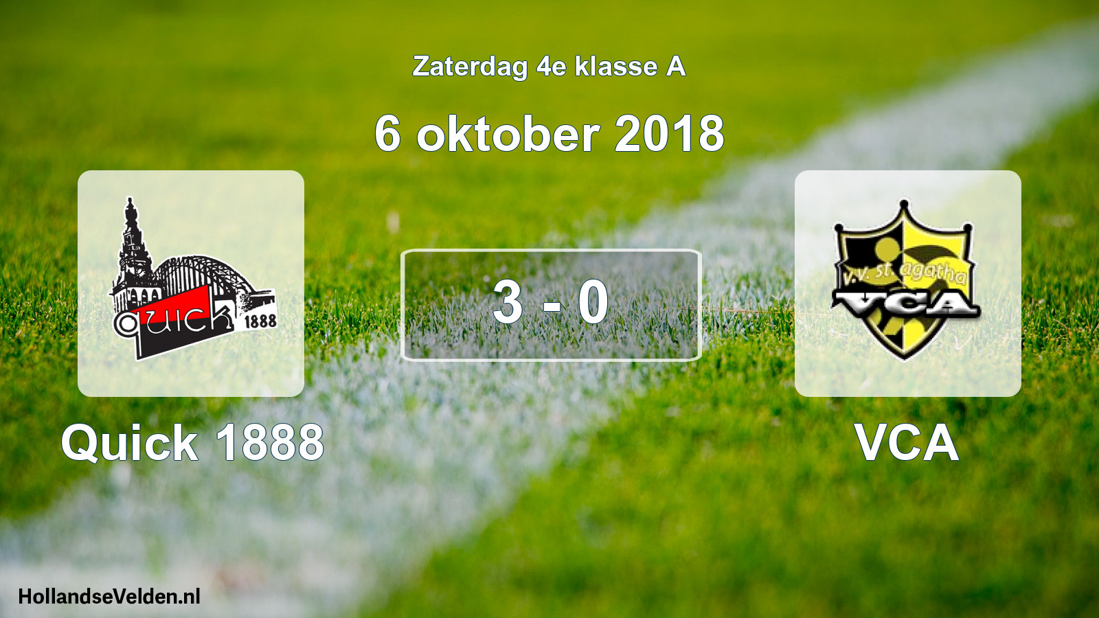 Total number of matches played: Quick 1888 - VCA 3 - 0 (6 October 2018)