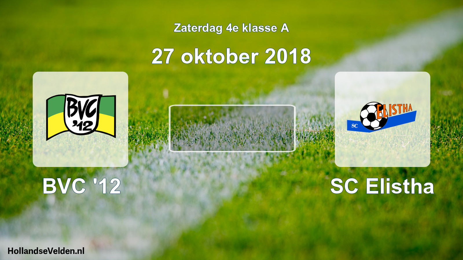 Scheduled Match: BVC '12 - SC Elistha (27 October 2018)
