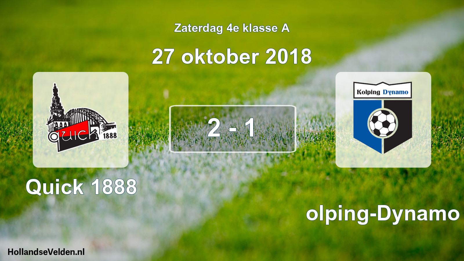 Total number of matches played: Quick 1888 - Kolping-Dynamo 2 - 1 (27 October 2018)