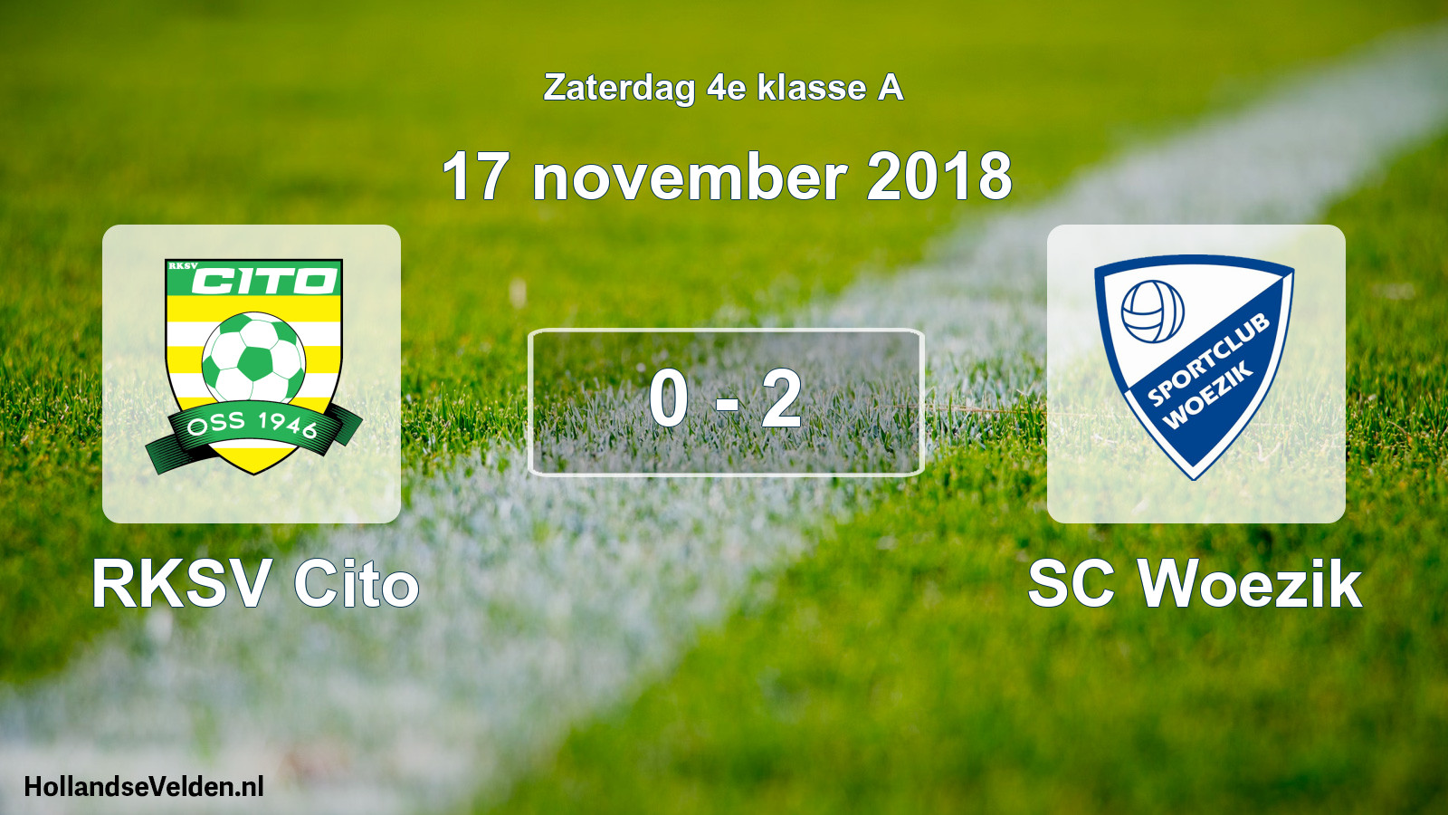 Total number of matches played: RKSV Cito - SC Woezik 0 - 2 (17 November 2018)
