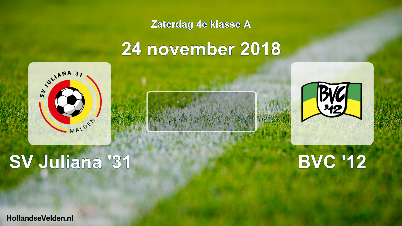 Scheduled Match: SV Juliana '31 - BVC '12 (24 November 2018)