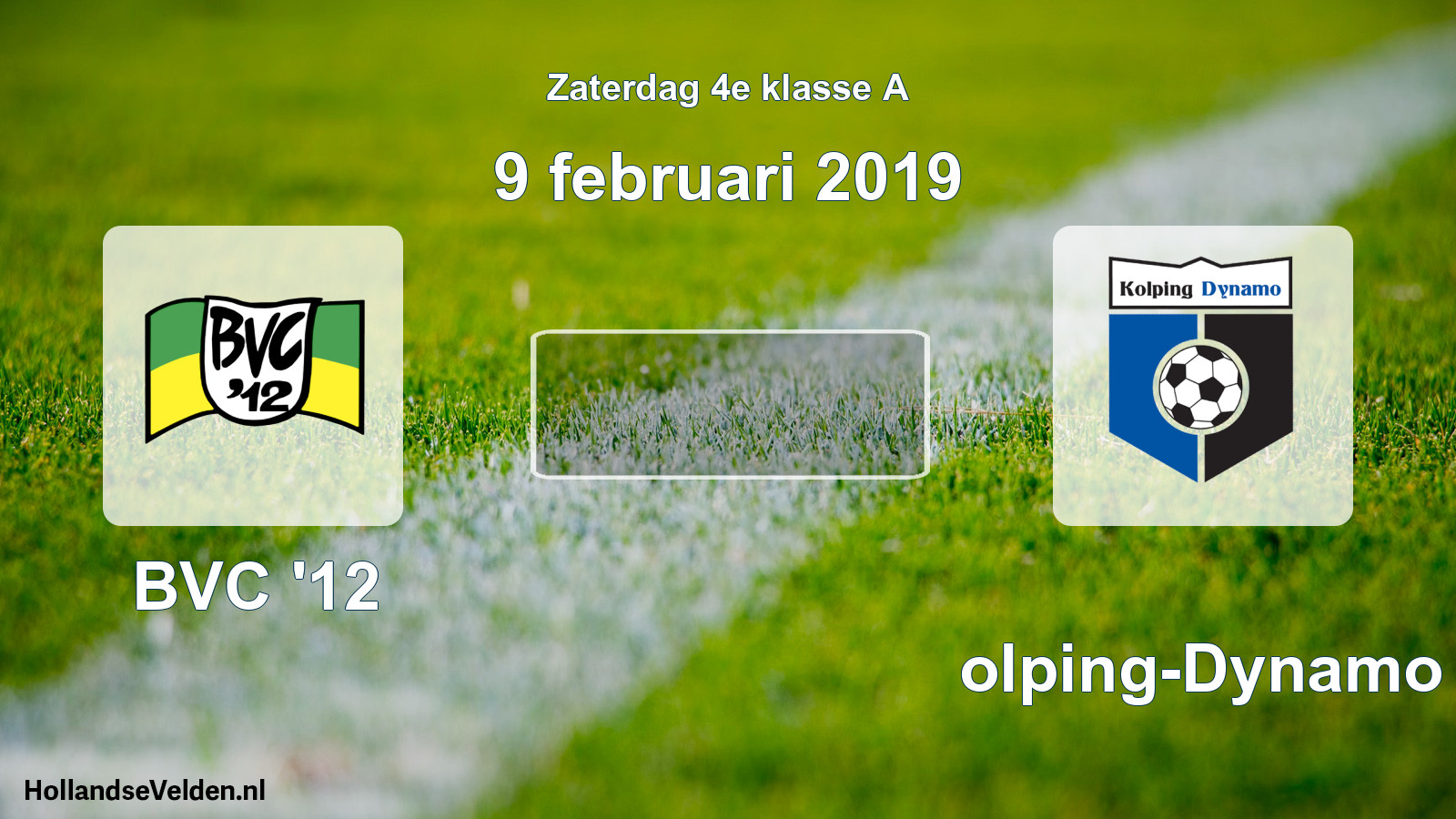 Scheduled Match: BVC '12 - Kolping-Dynamo (9 February 2019)