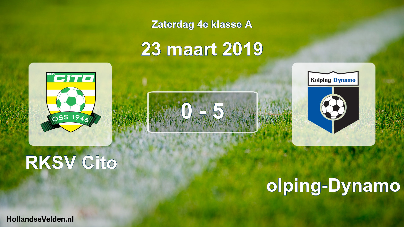 Total number of matches played: RKSV Cito - Kolping-Dynamo 0 - 5 (23 March 2019)