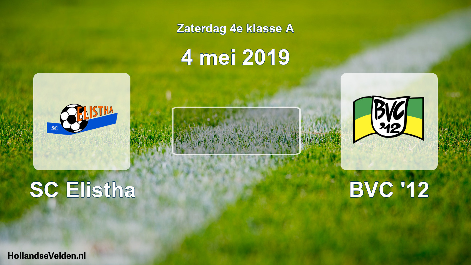 Scheduled Match: SC Elistha - BVC '12 (4 May 2019)