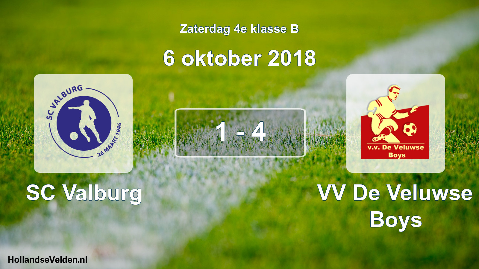 Total number of matches played: SC Valburg - VV De Veluwse Boys 1 - 4 (6 October 2018)