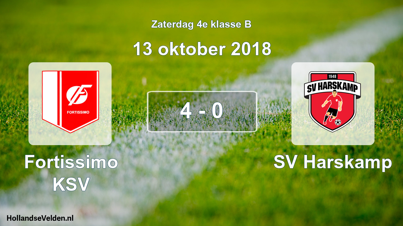 Total number of matches played: Fortissimo KSV - SV Harskamp 4 - 0 (13 October 2018)
