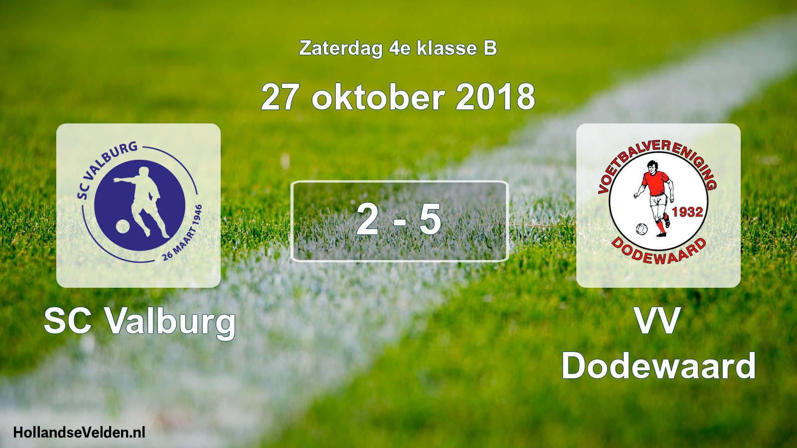 Total number of matches played: SC Valburg - VV Dodewaard 2 - 5 (27 October 2018)