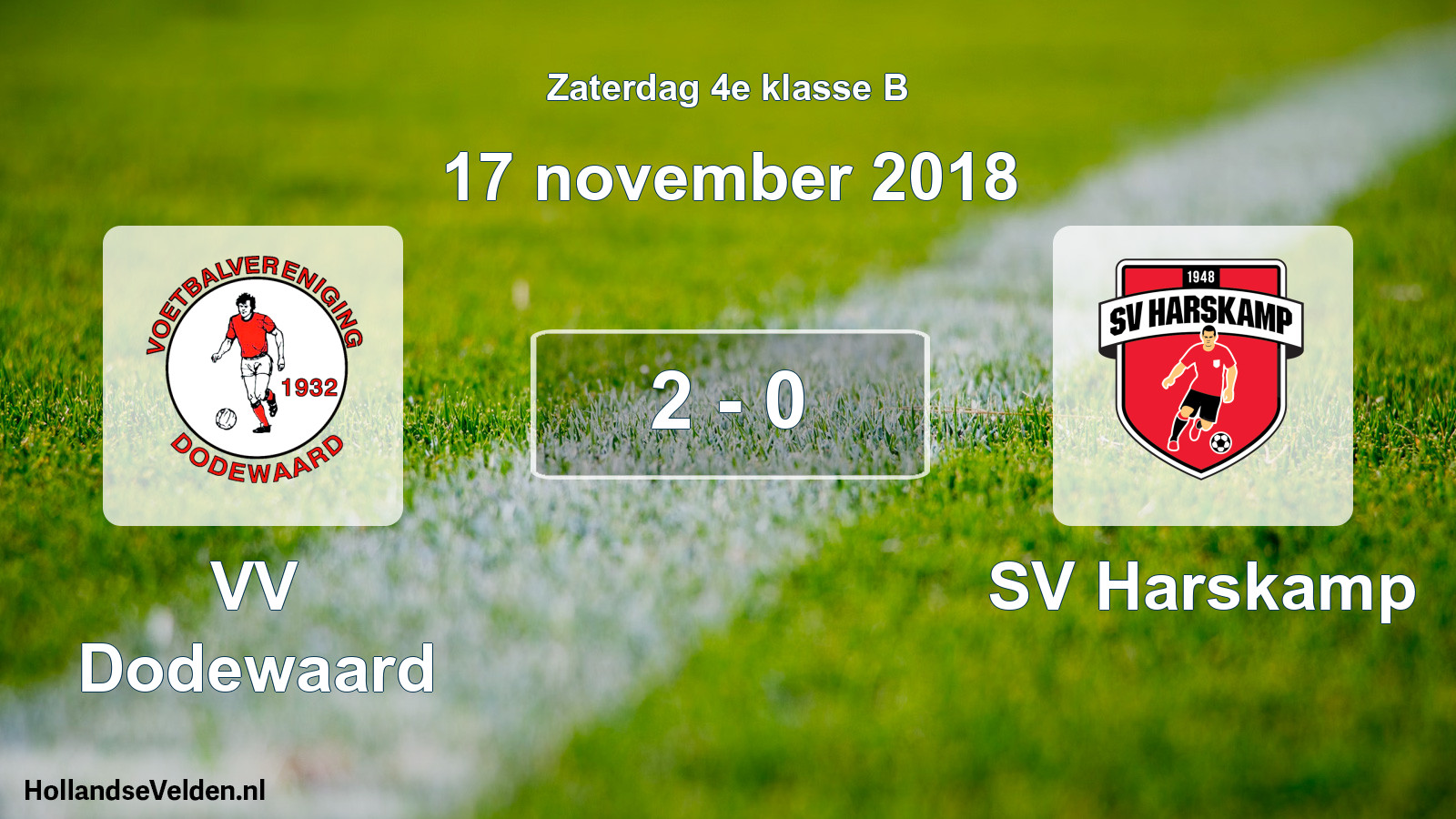 Total number of matches played: VV Dodewaard - SV Harskamp 2 - 0 (17 November 2018)