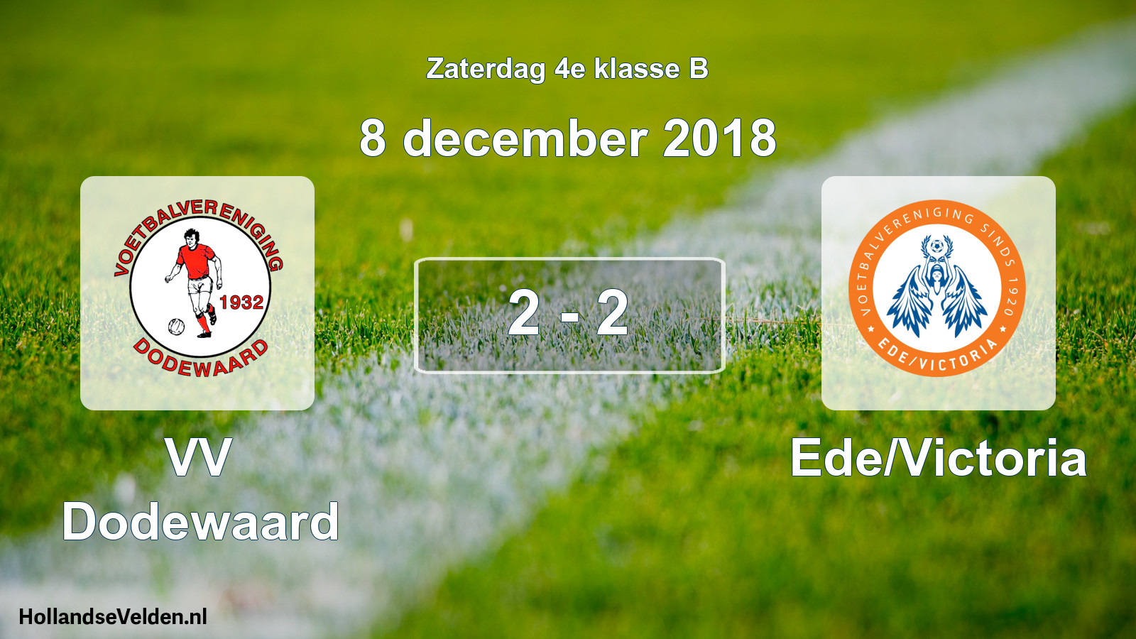 Total number of matches played: VV Dodewaard - Ede/Victoria 2 - 2 (8 December 2018)